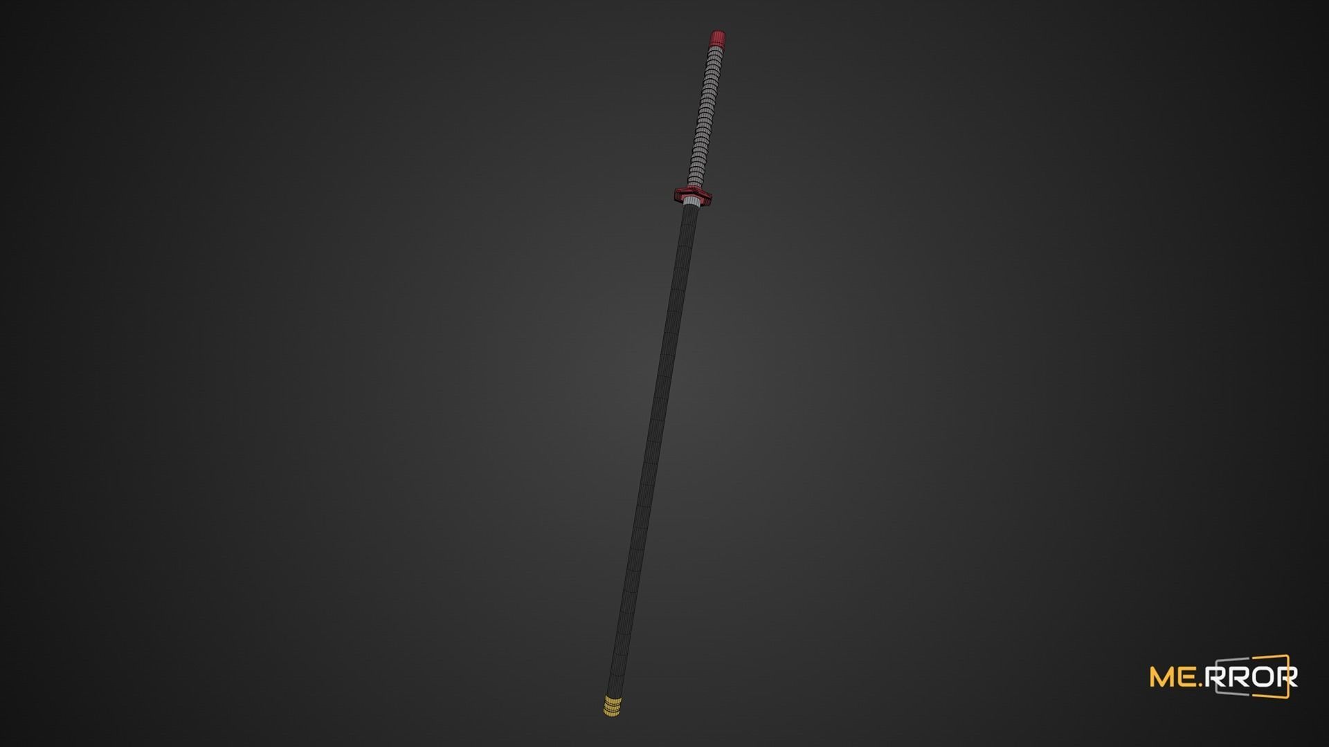 Game Ready Sword Katana Low-poly 3D model_5