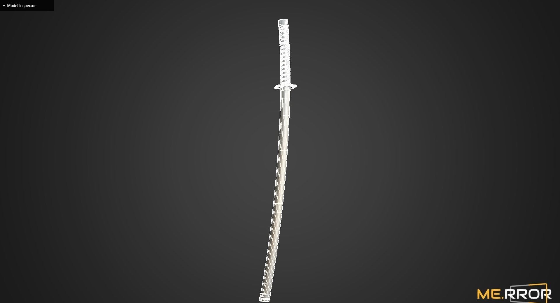 Game Ready Sword Katana Low-poly 3D model_11