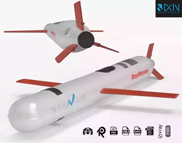 Tomahawk Land Attack Cruise Missile 3D model