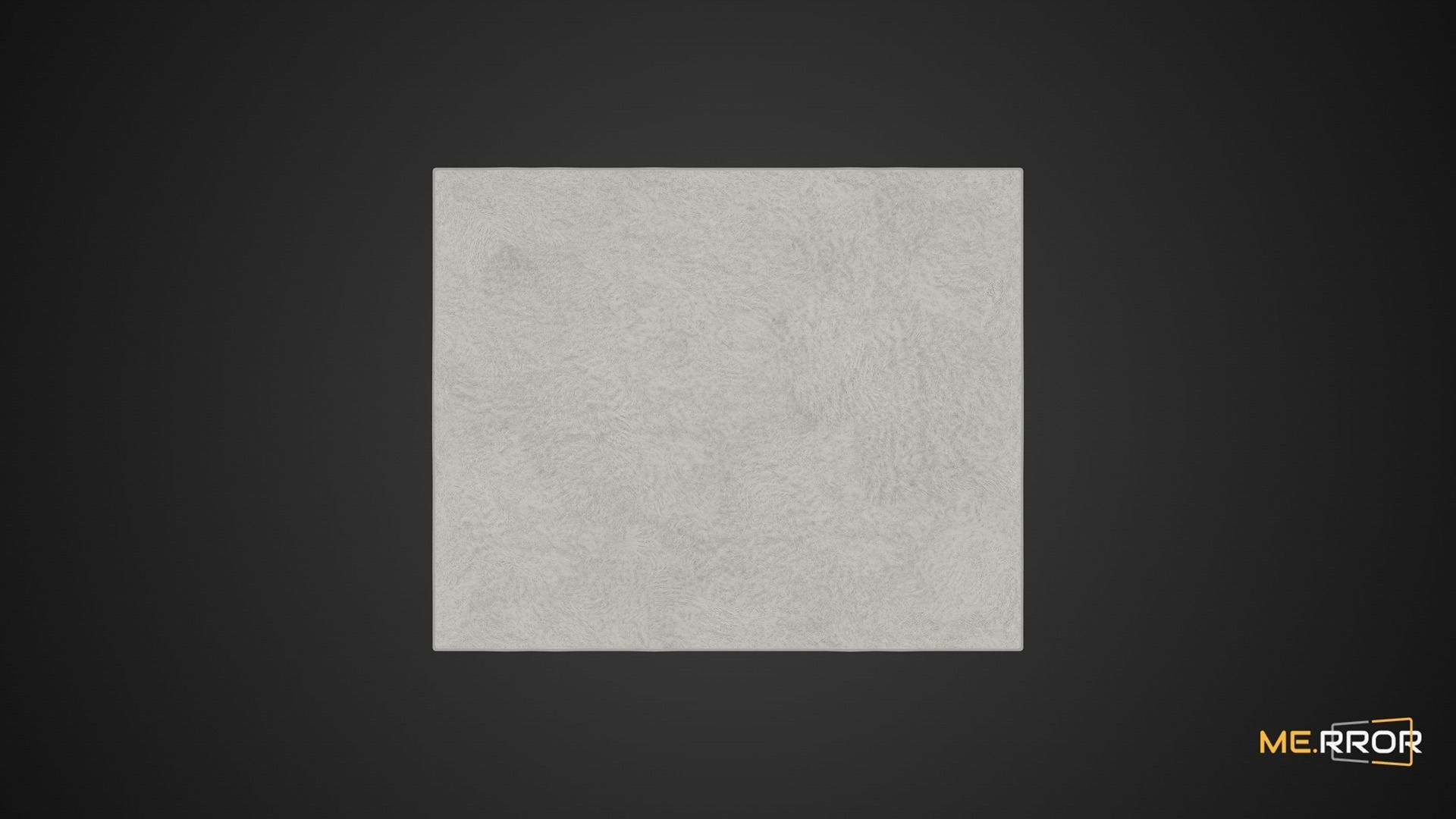 Game Ready White Fur Rug Low-poly 3D model_17