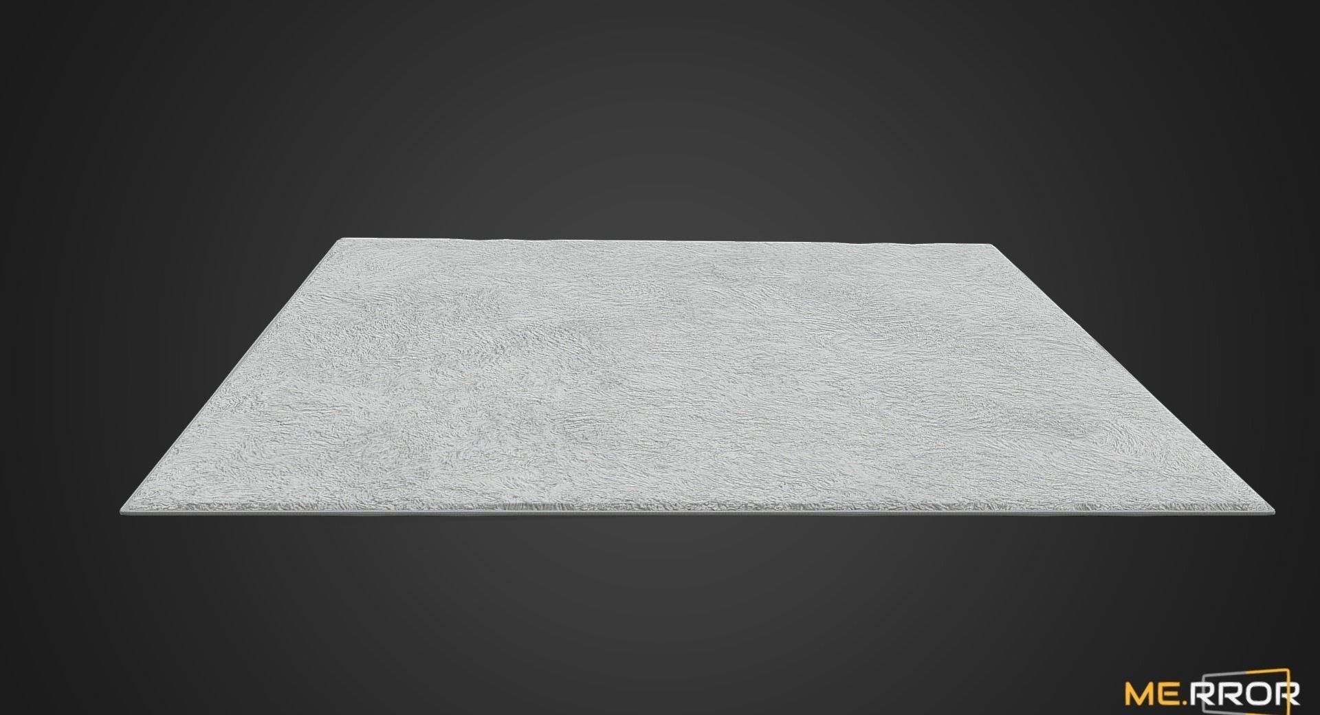 Game Ready White Fur Rug Low-poly 3D model_3