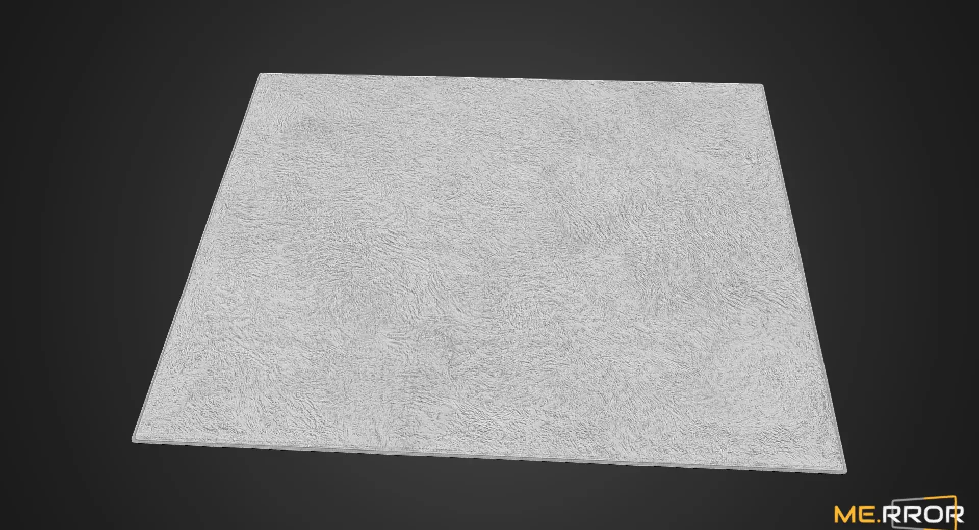 Game Ready White Fur Rug Low-poly 3D model_0