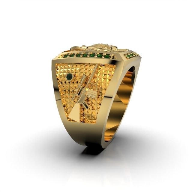 Rooster Ring 3D print model_3