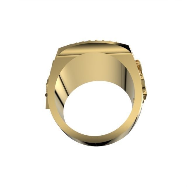 Rooster Ring 3D print model_8