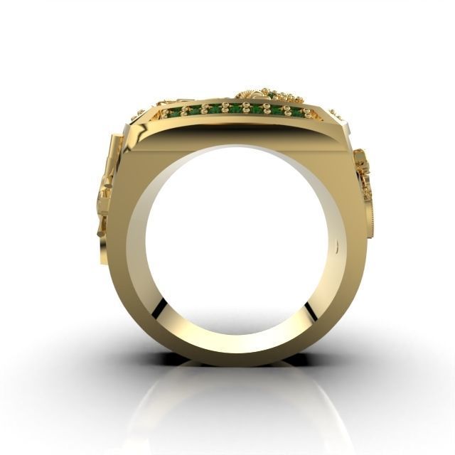 Rooster Ring 3D print model_2