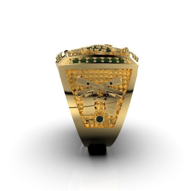 Rooster Ring 3D print model_10