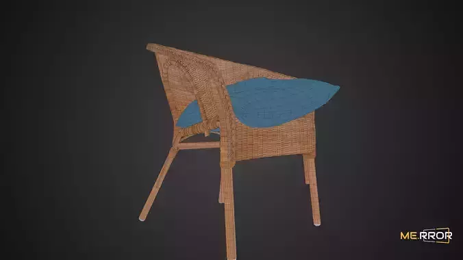 Game Ready Rattan Chair and Cushion