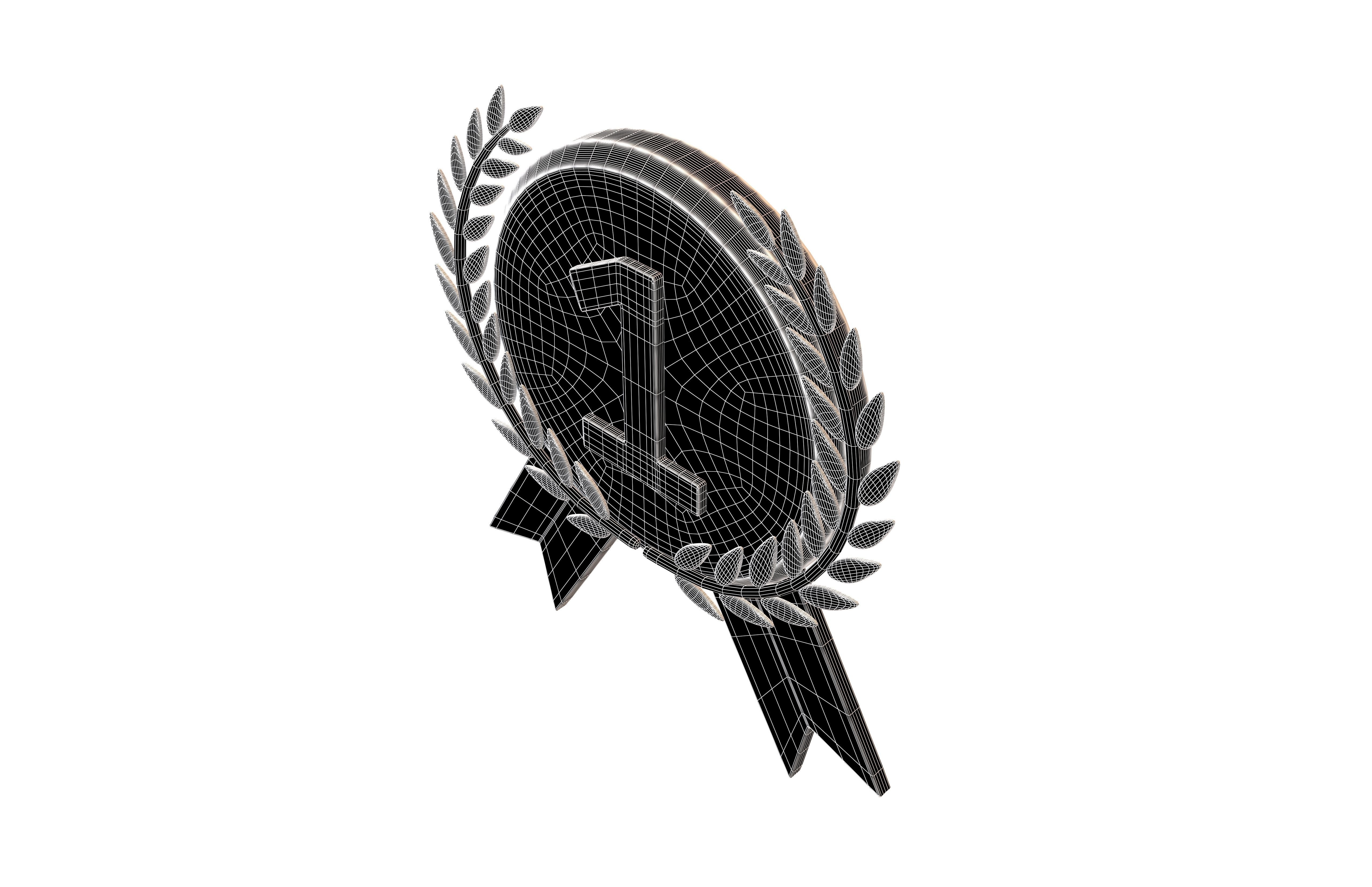 Ranking Metal V1 002 Low-poly 3D model_7