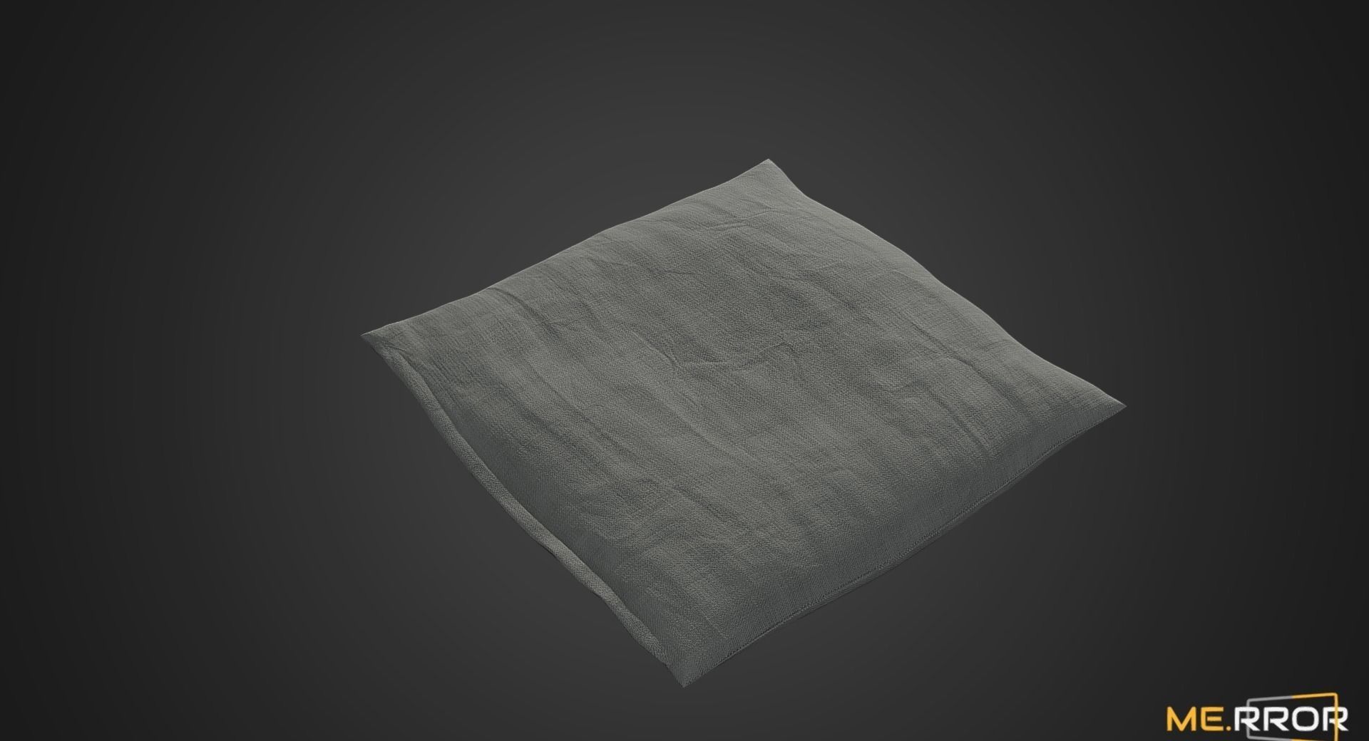 Game Ready Gray Cushion Low-poly 3D model_4