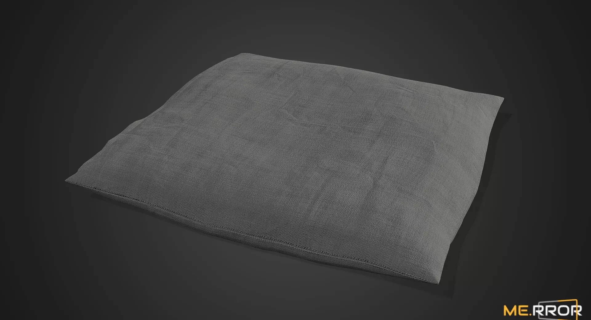 Game Ready Gray Cushion Low-poly 3D model_0