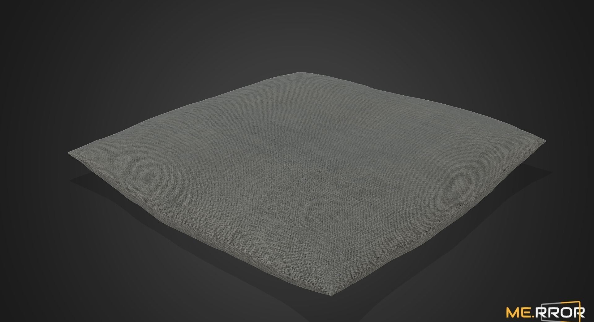 Game Ready Gray Cushion Low-poly 3D model_1