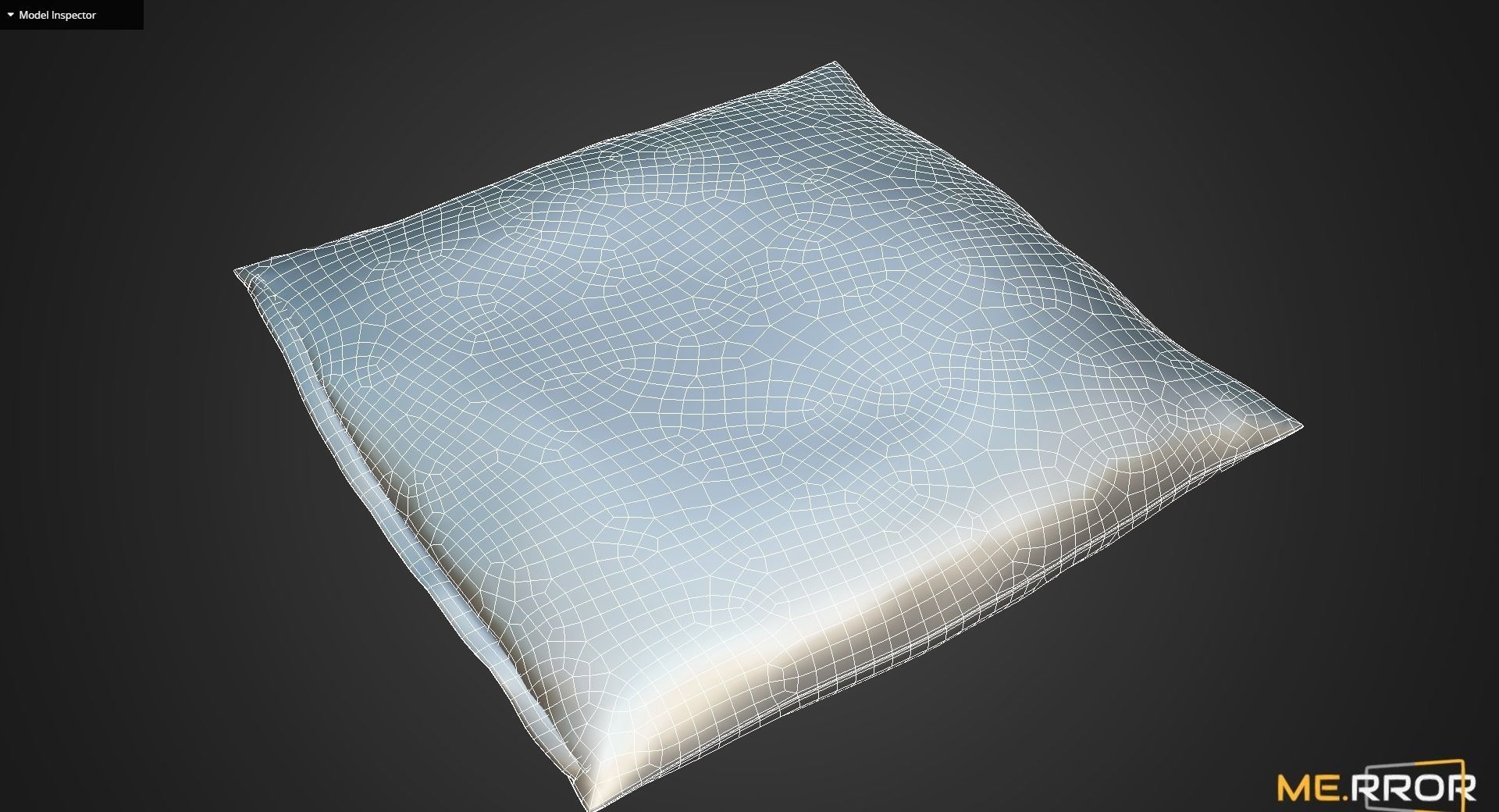 Game Ready Gray Cushion Low-poly 3D model_5