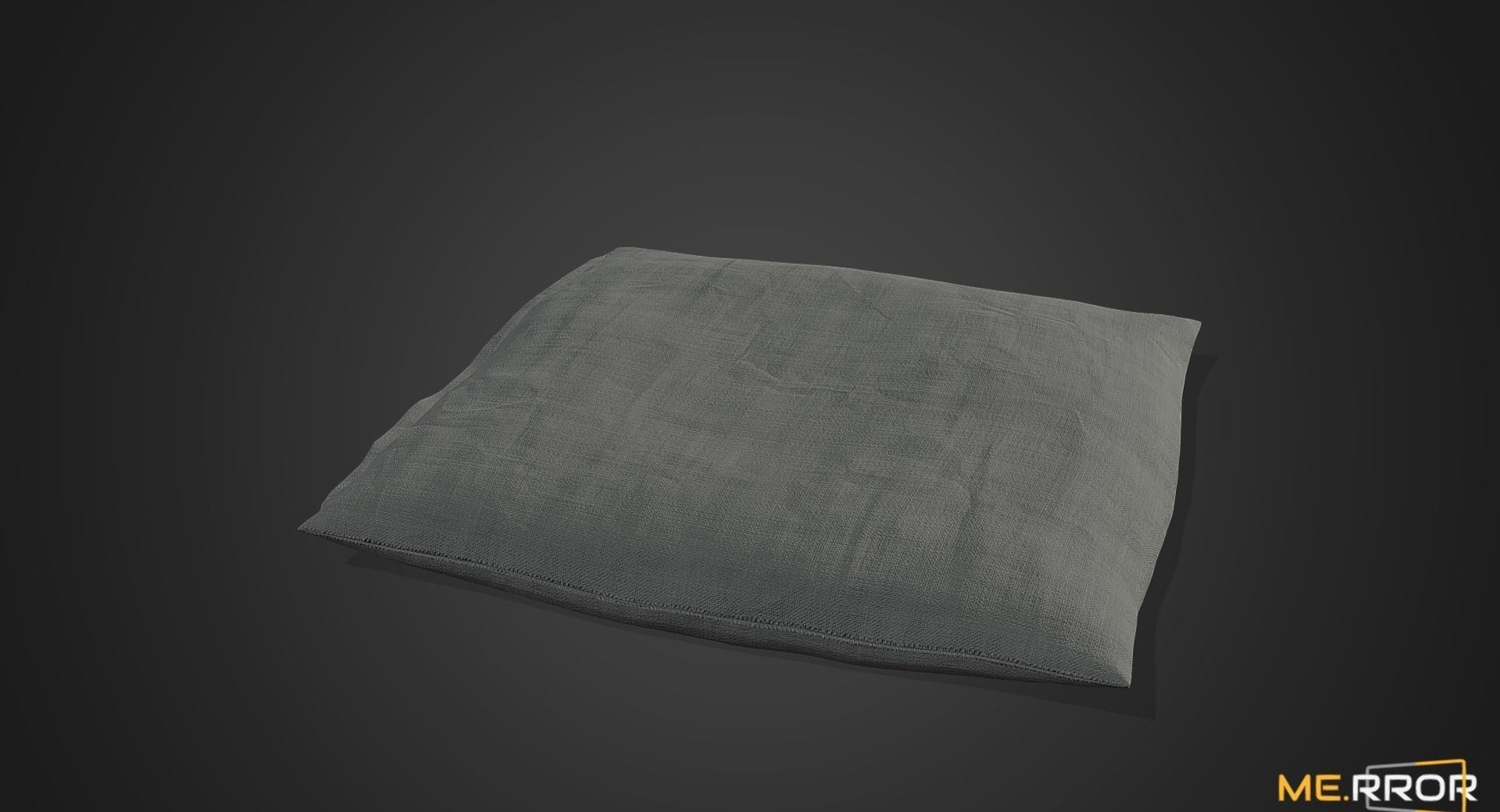 Game Ready Gray Cushion Low-poly 3D model_6