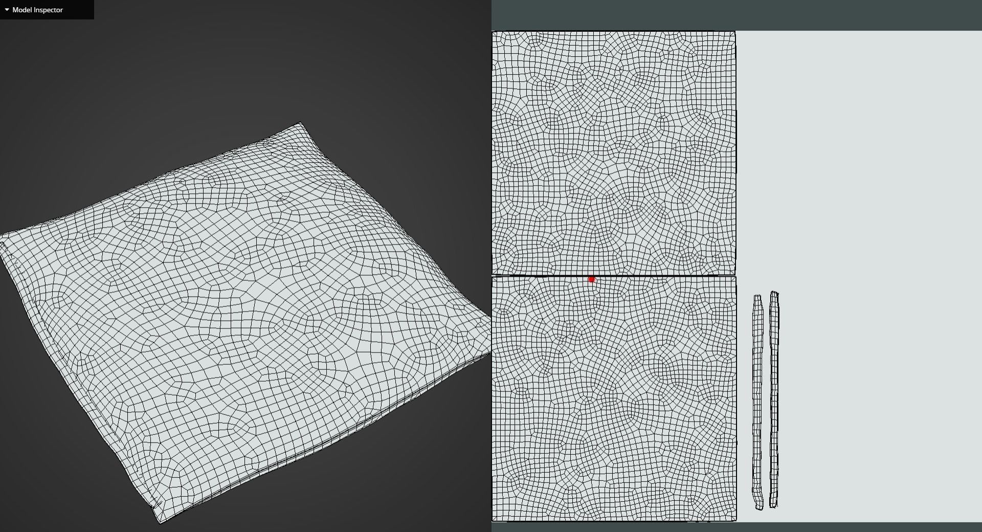 Game Ready Gray Cushion Low-poly 3D model_8