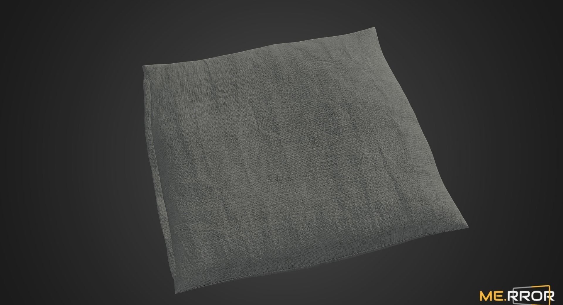 Game Ready Gray Cushion Low-poly 3D model_2