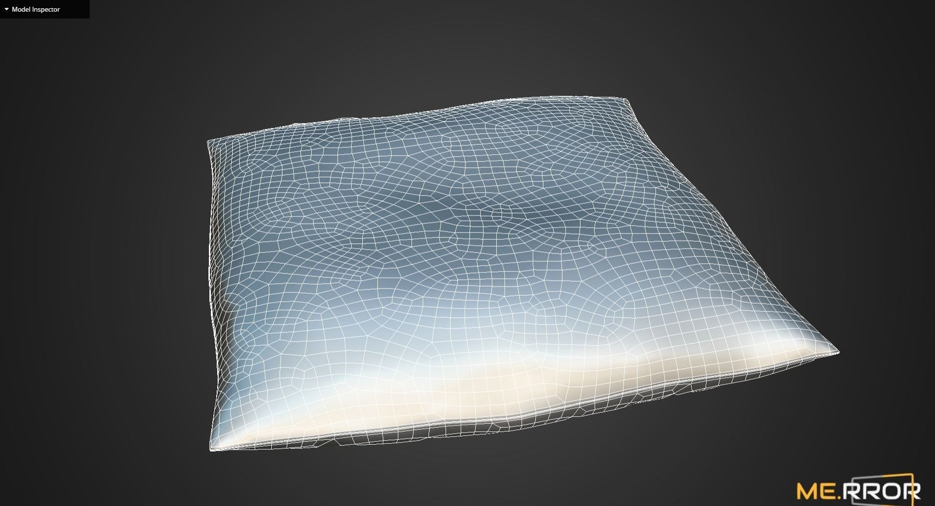 Game Ready Gray Cushion Low-poly 3D model_9