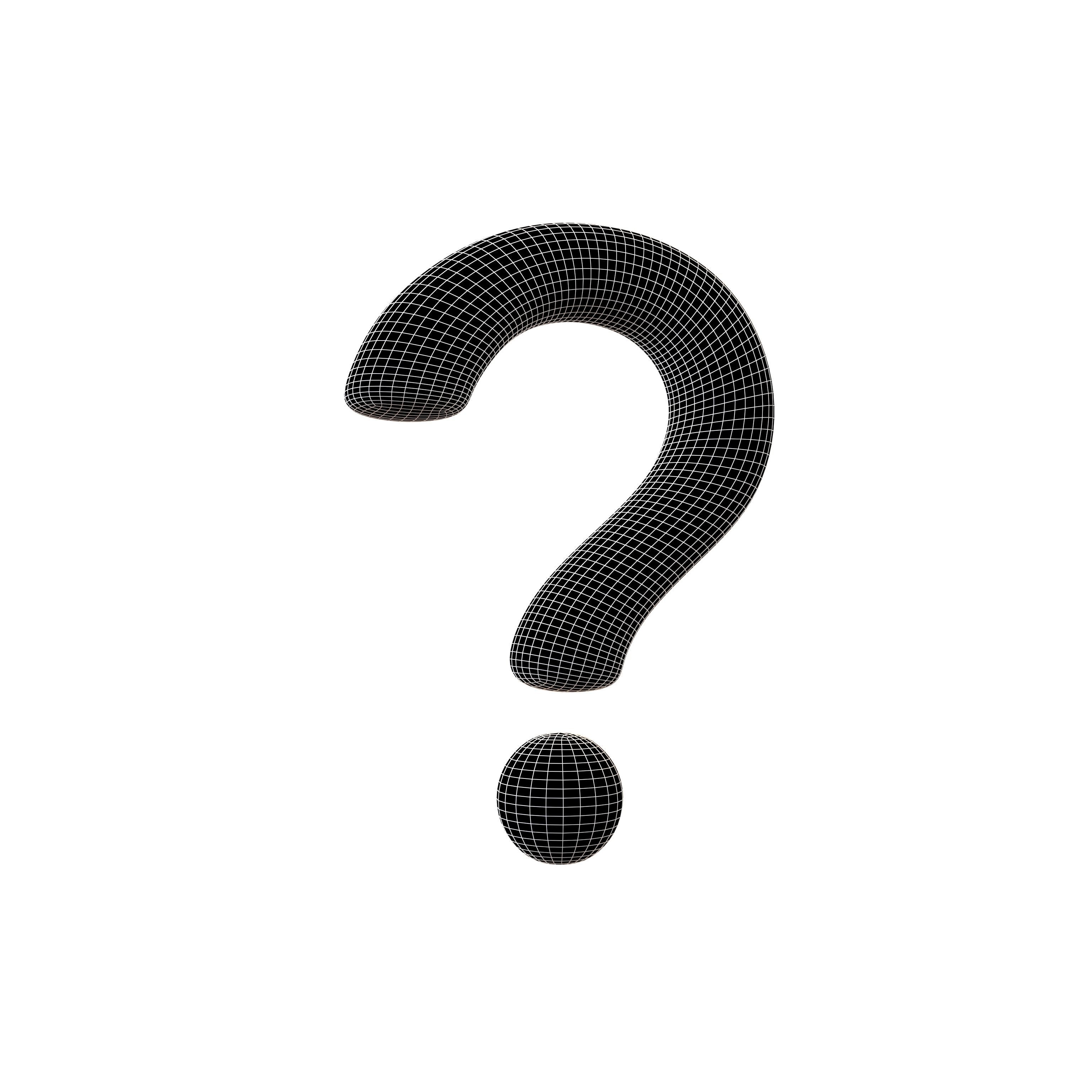 Question Mark Symbol V1 002 Low-poly 3D model_4