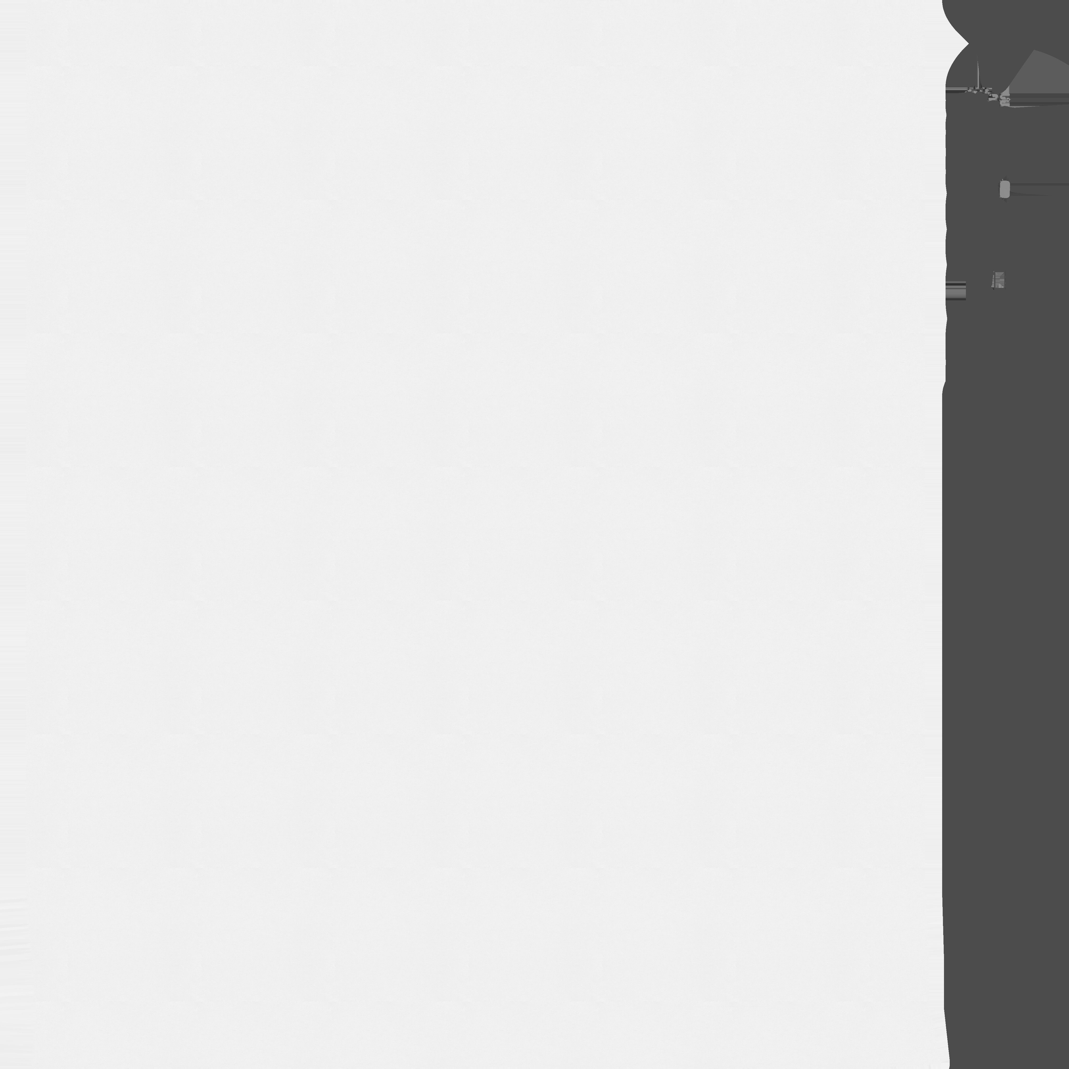 Game Ready White Rail Curtains Low-poly 3D model_17