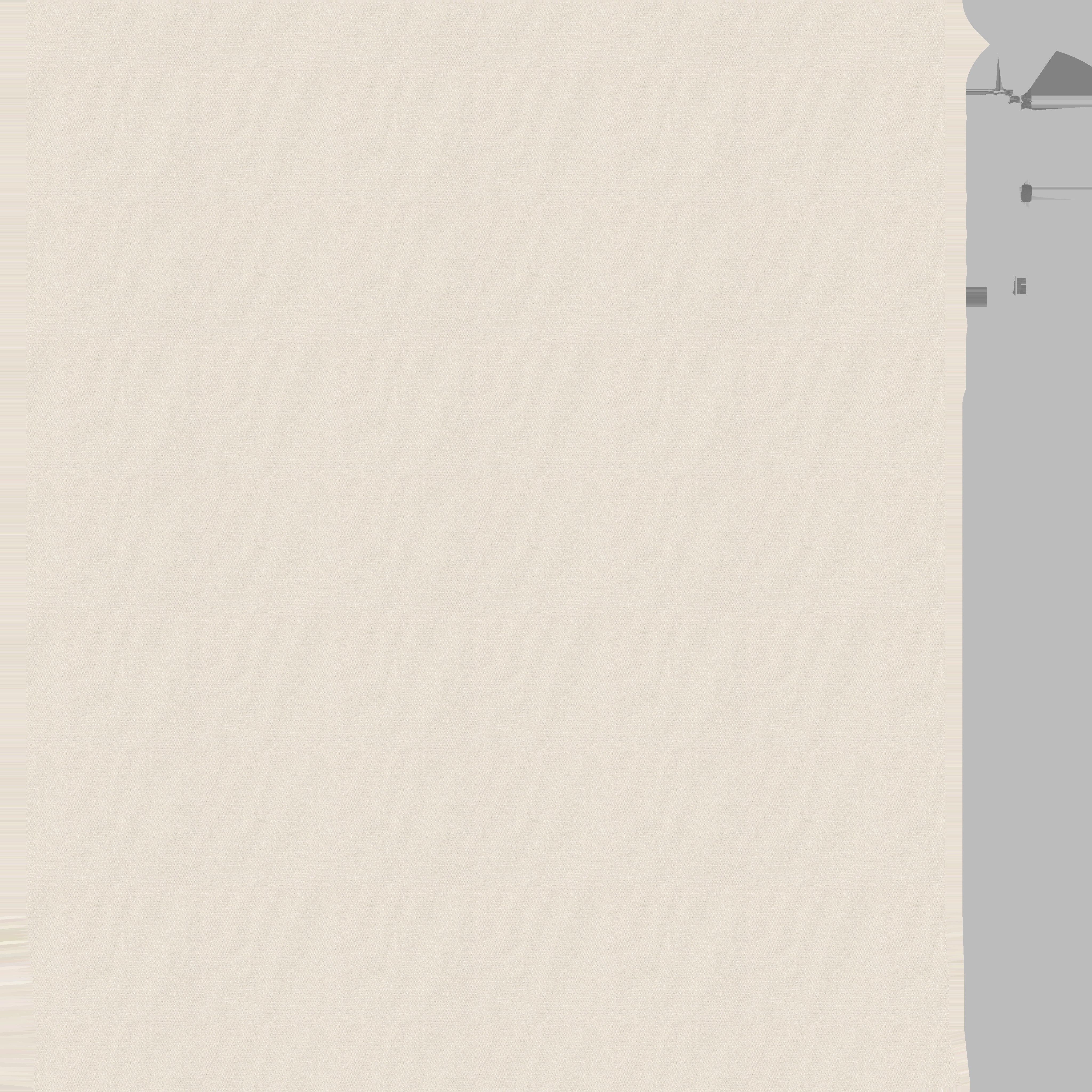 Game Ready White Rail Curtains Low-poly 3D model_15