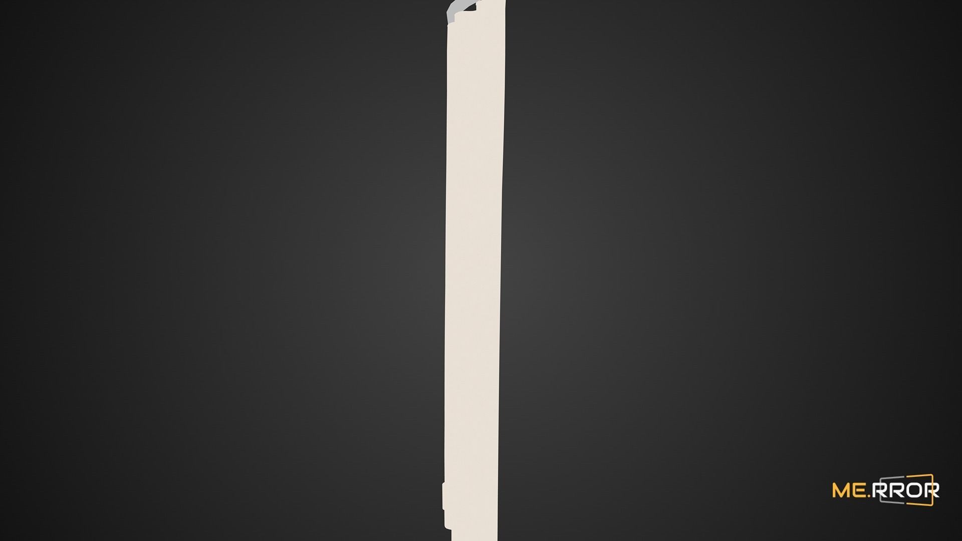 Game Ready White Rail Curtains Low-poly 3D model_4