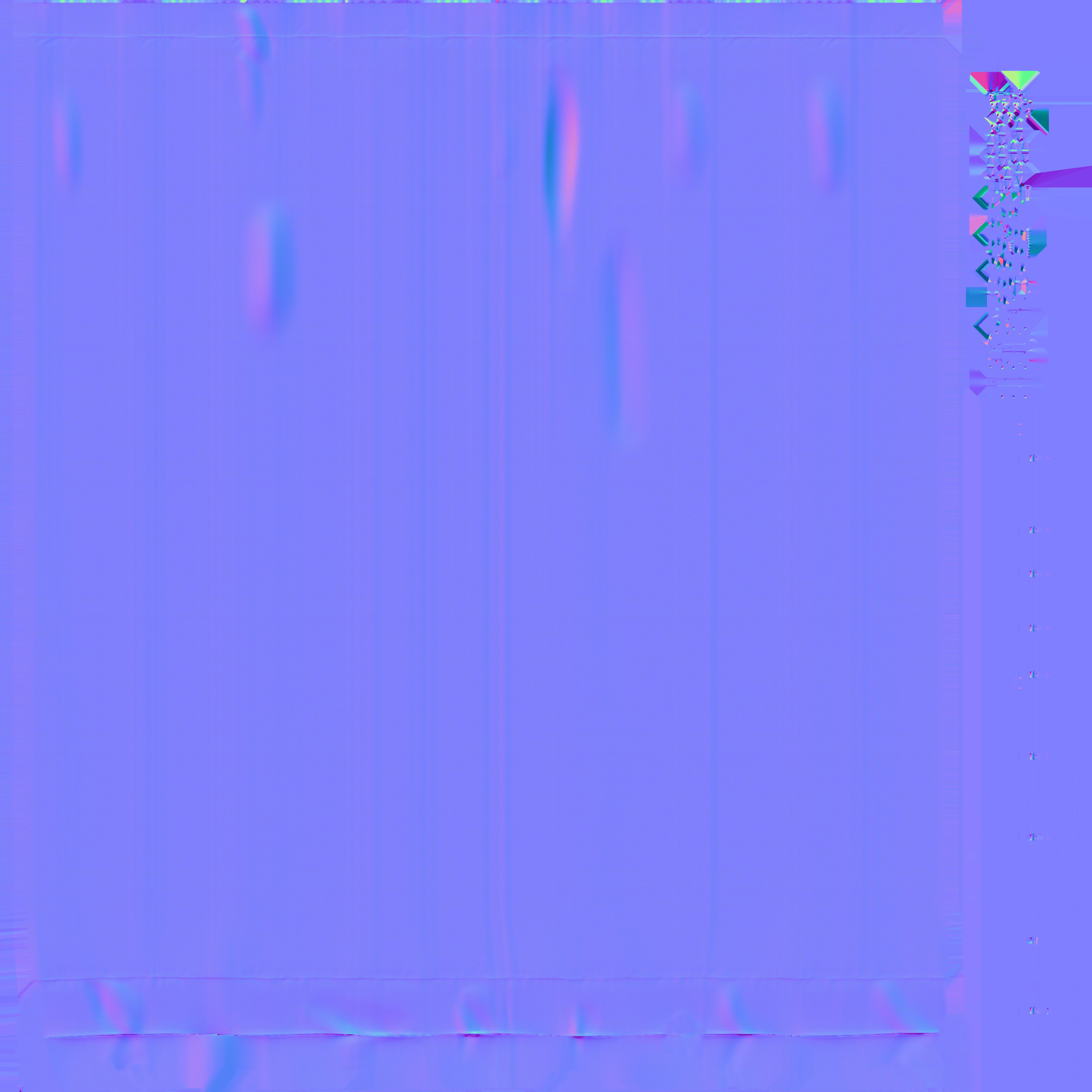 Game Ready White Rail Curtains Low-poly 3D model_14