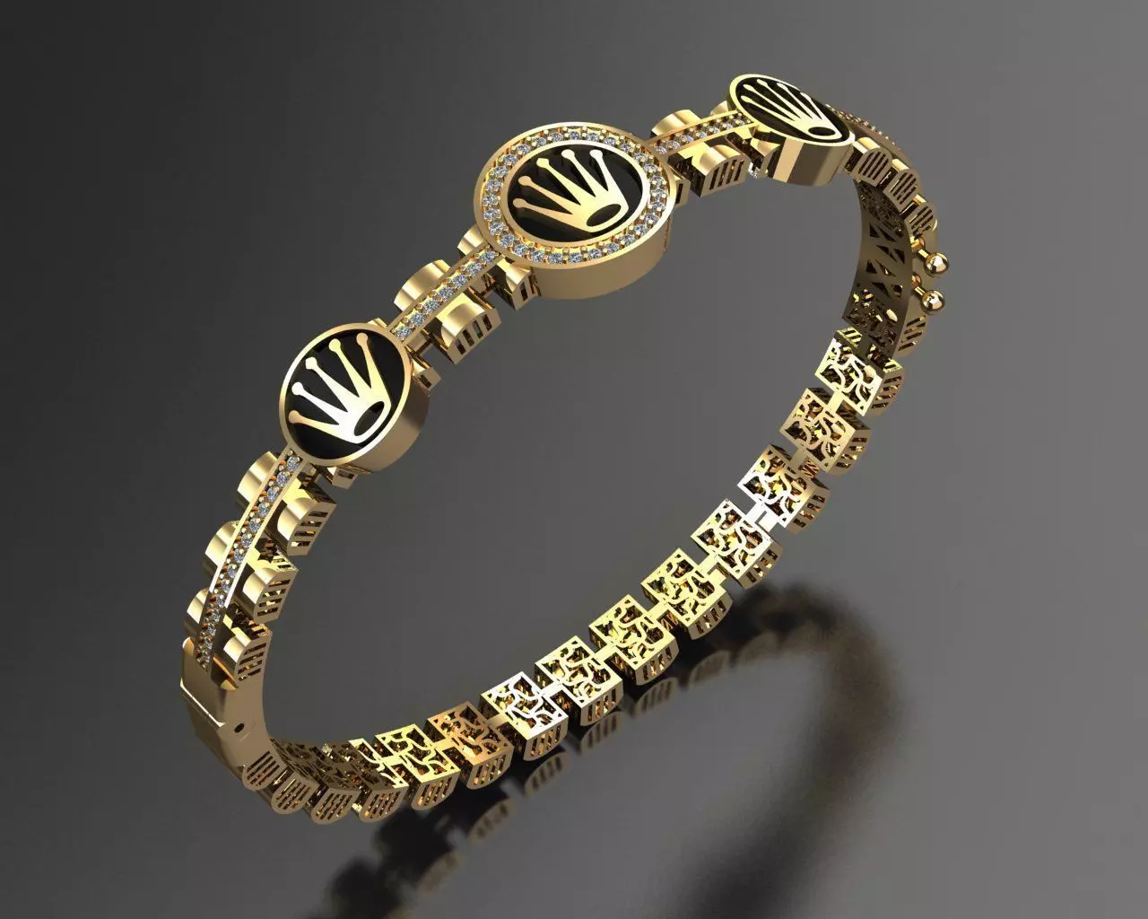 bracelet and bangle branded  3D print model_0