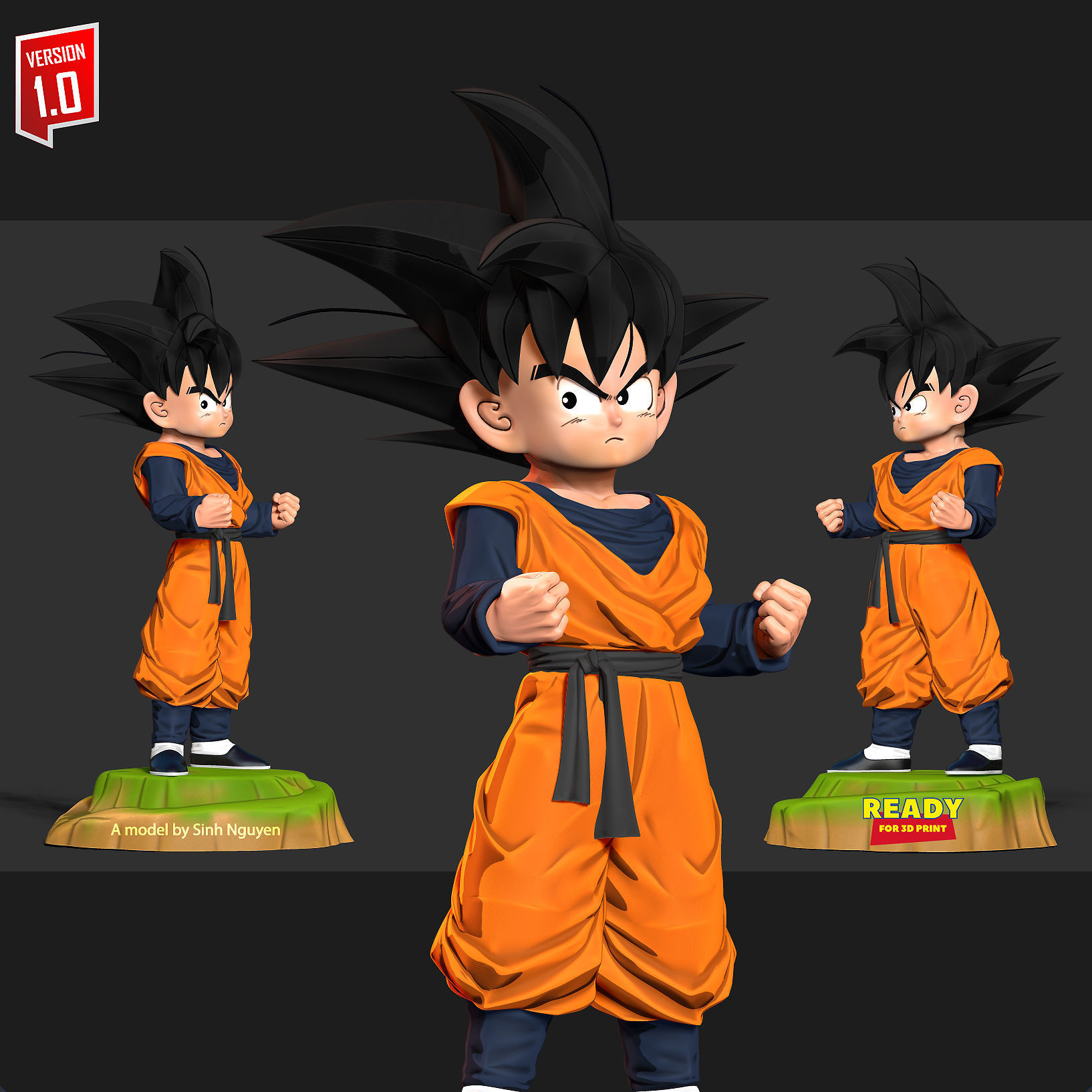 Son Goten - Dragon Ball Fanart 3D print model_1