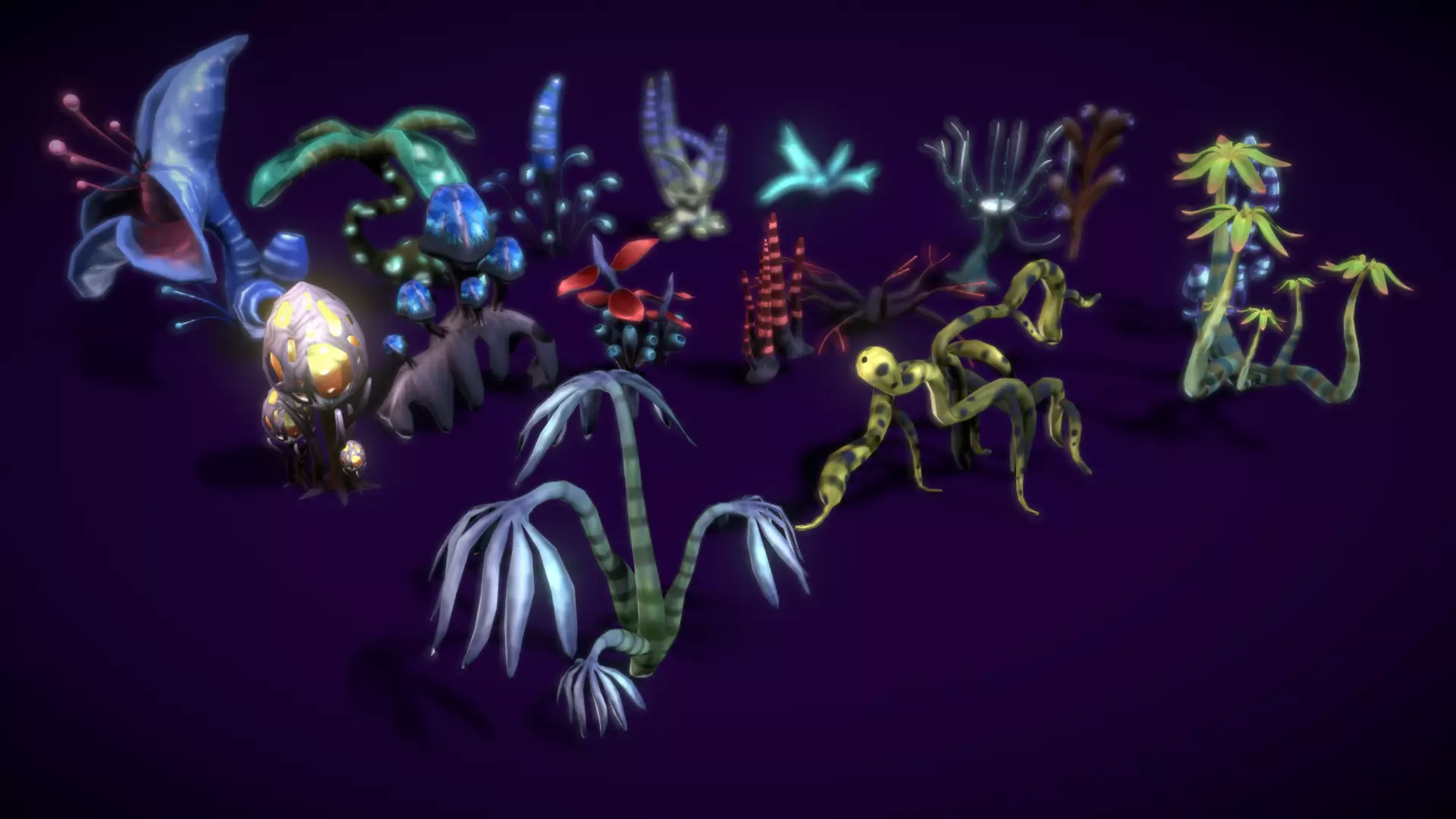 Cartoon Seaweed 11 Low-poly 3D model_0