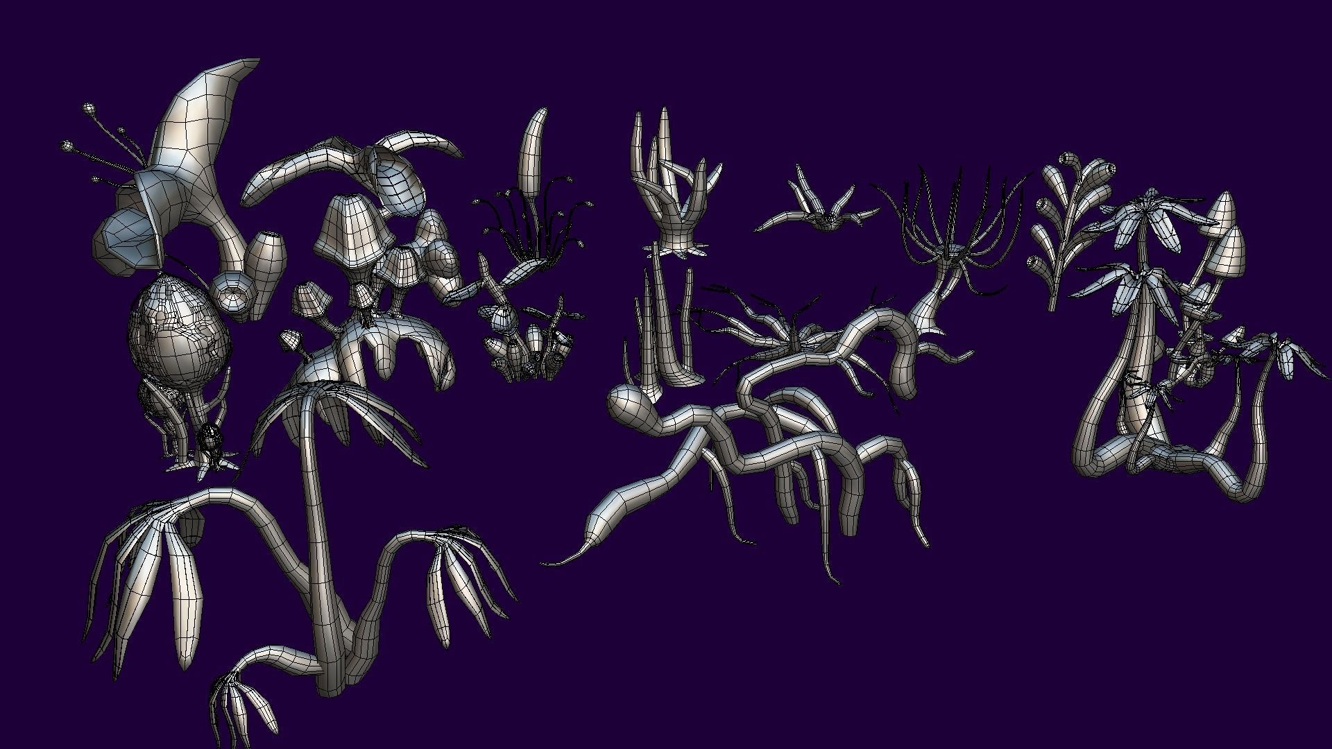 Cartoon Seaweed 11 Low-poly 3D model_8