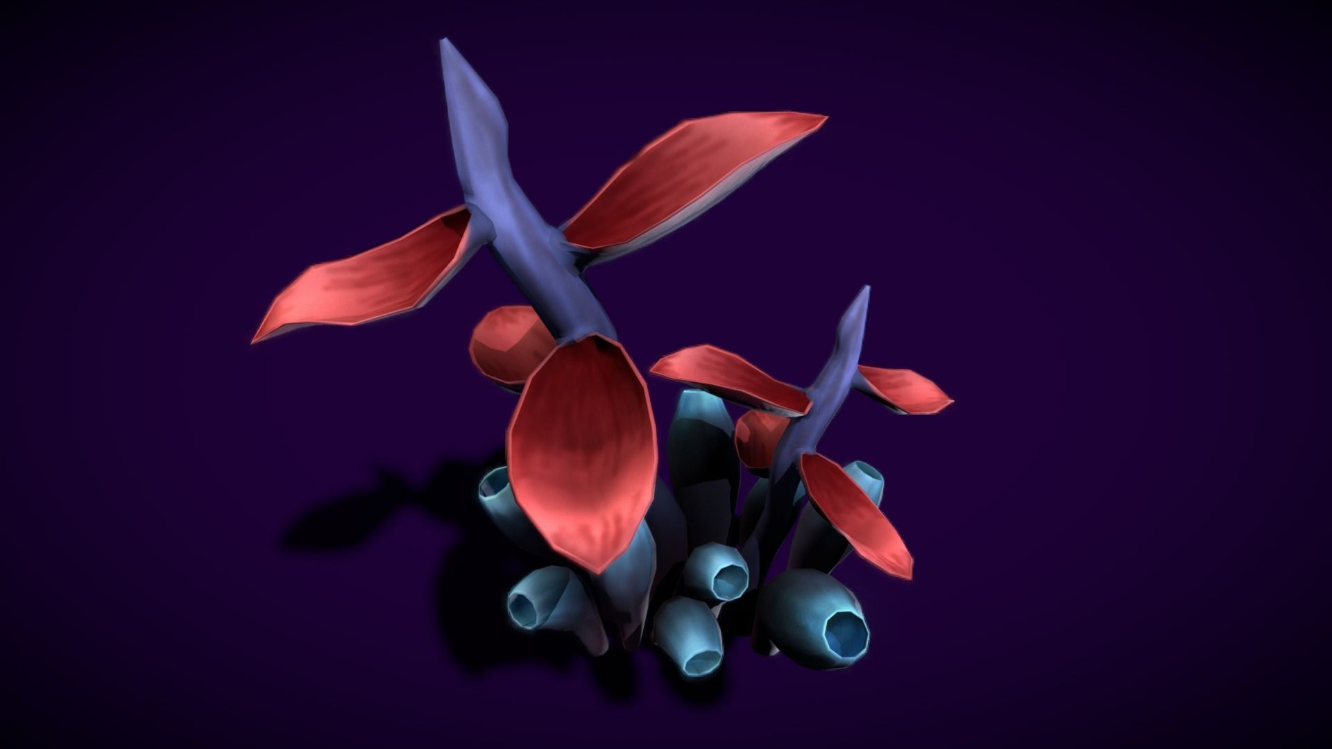 Cartoon Seaweed 11 Low-poly 3D model_14