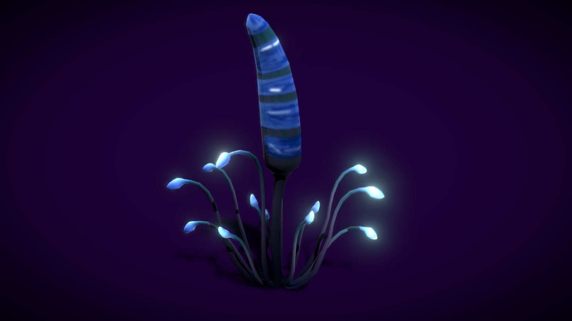 Cartoon Seaweed 11 Low-poly 3D model_9