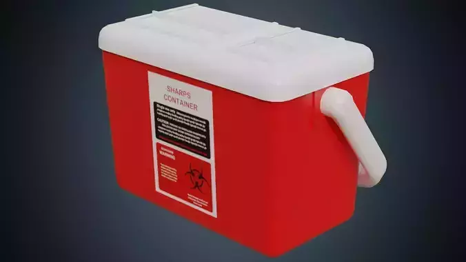 Needle Disposal 1A Low-poly 3D model