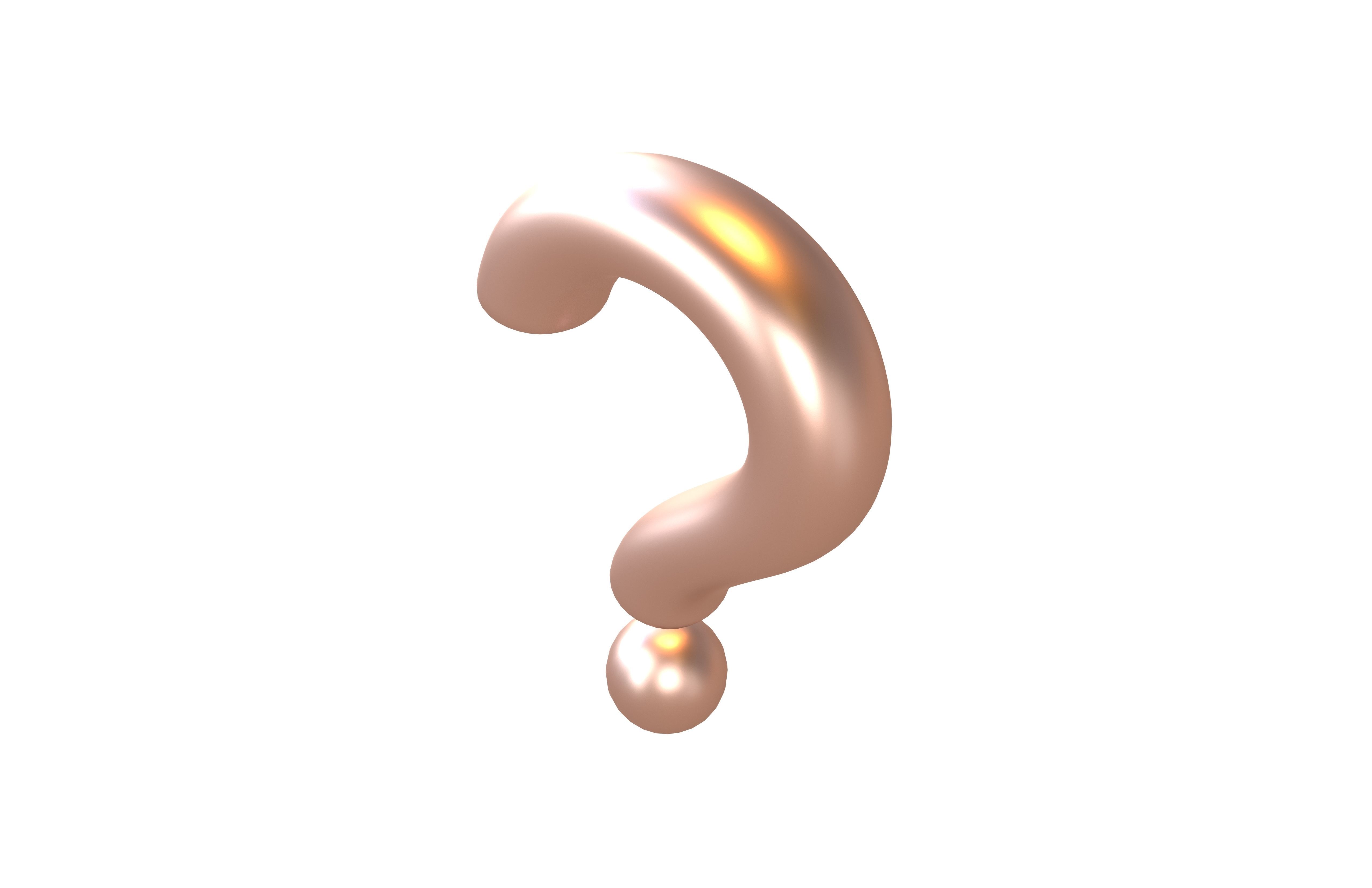 Question Mark Symbol V1 009 Low-poly 3D model_1