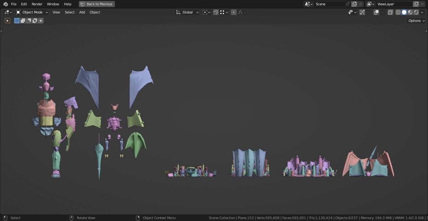 Acticulated Figure Kamen Rider Ryuga and Dragmadness 3D print model_5