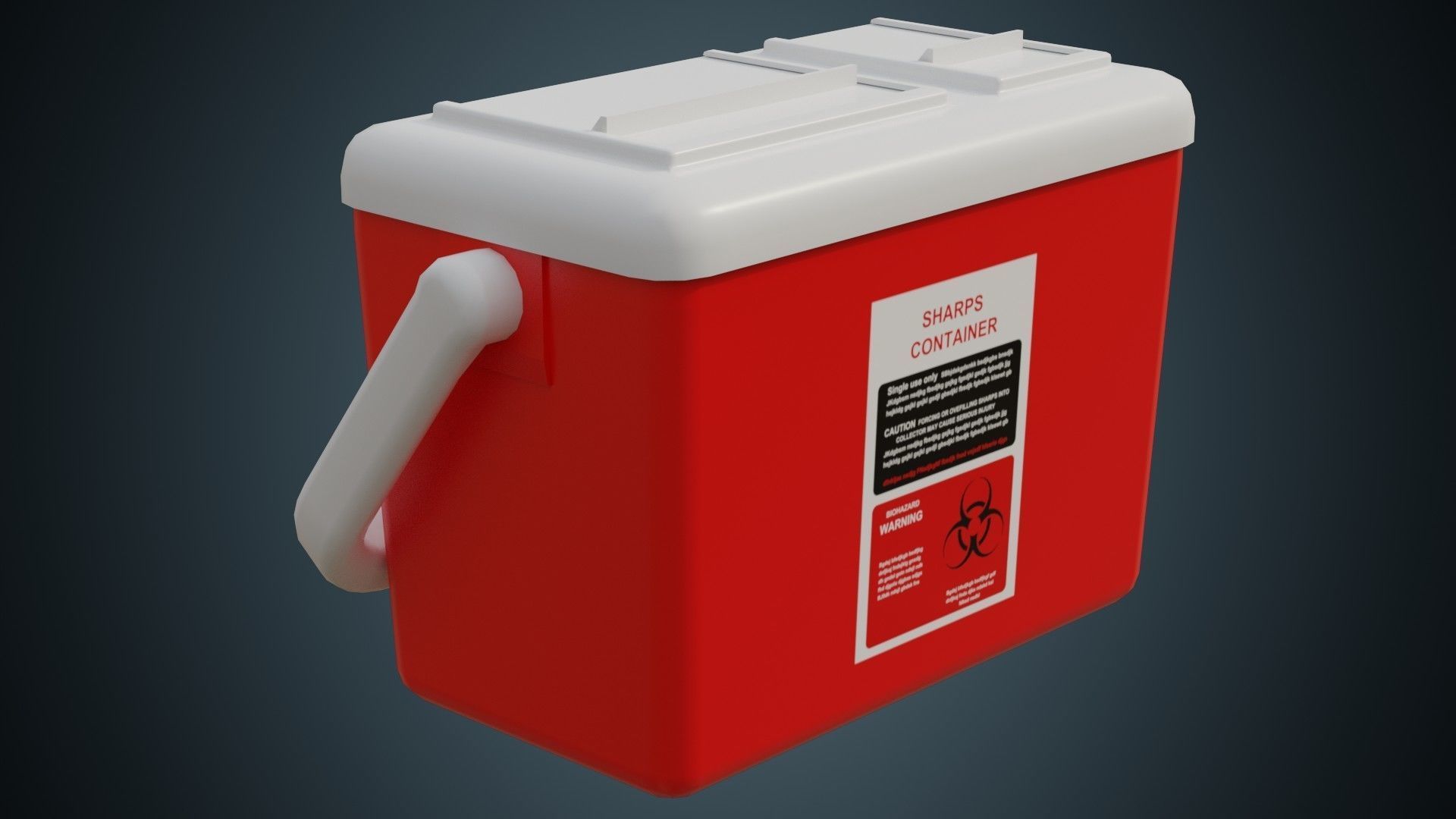 Needle Disposal 1 Basic Low-poly 3D model_1