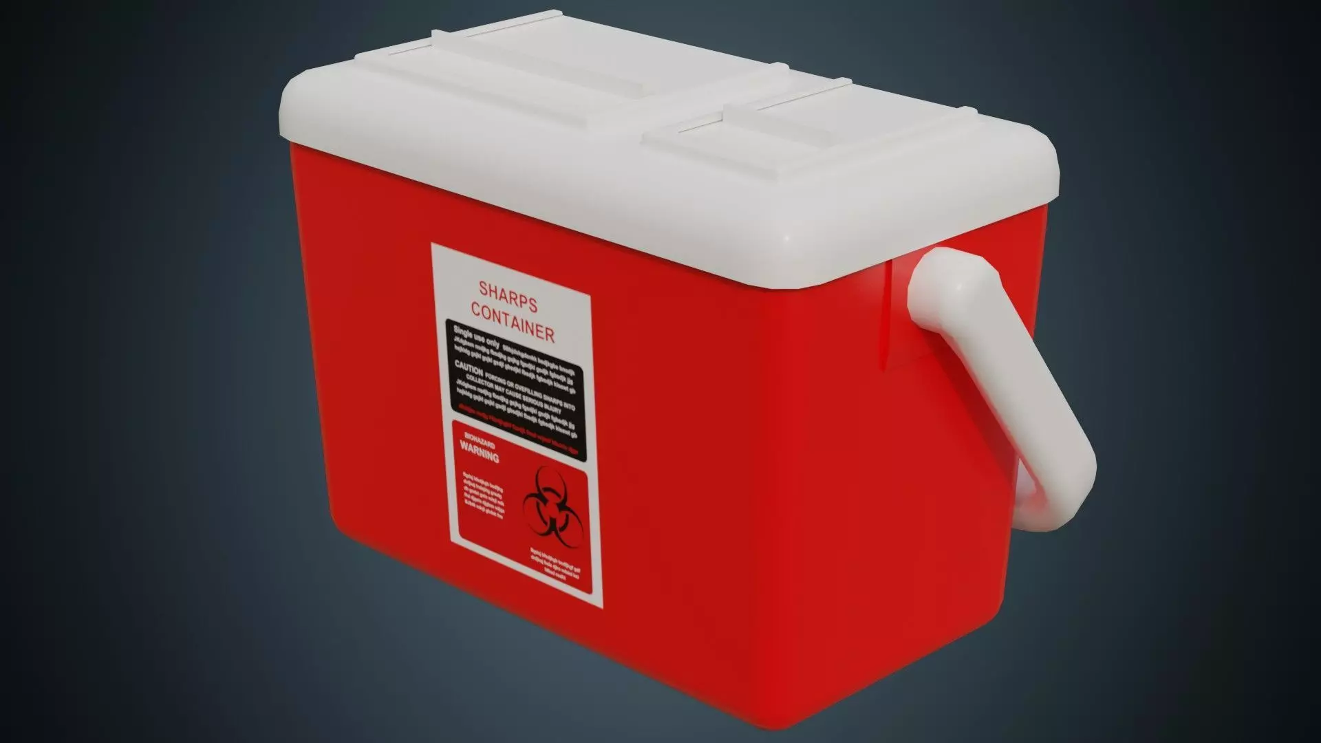 Needle Disposal 1 Basic Low-poly 3D model_0