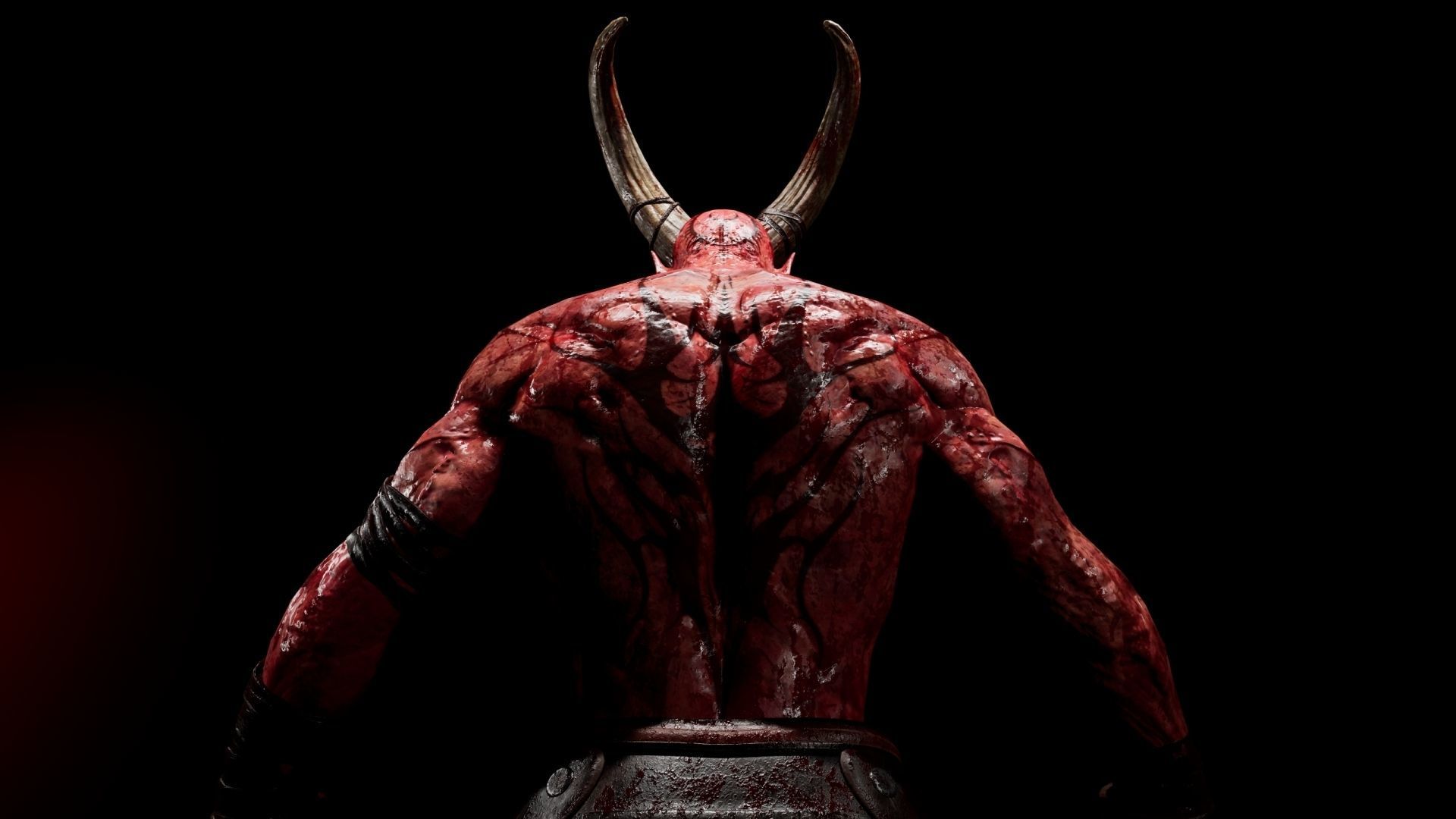 Demon Low-poly 3D model_4