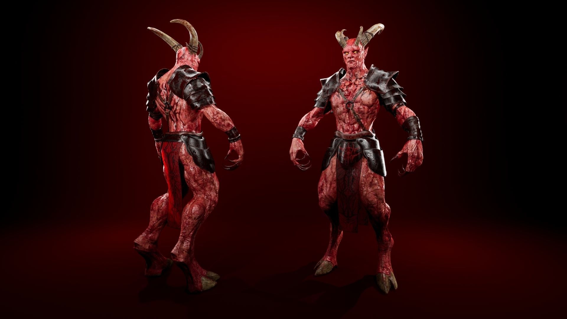 Demon Low-poly 3D model_5