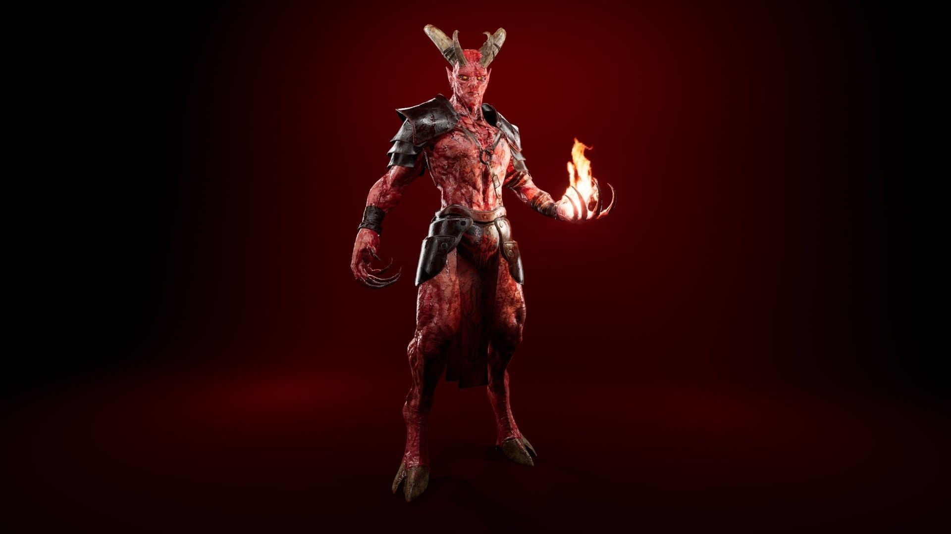 Demon Low-poly 3D model_2