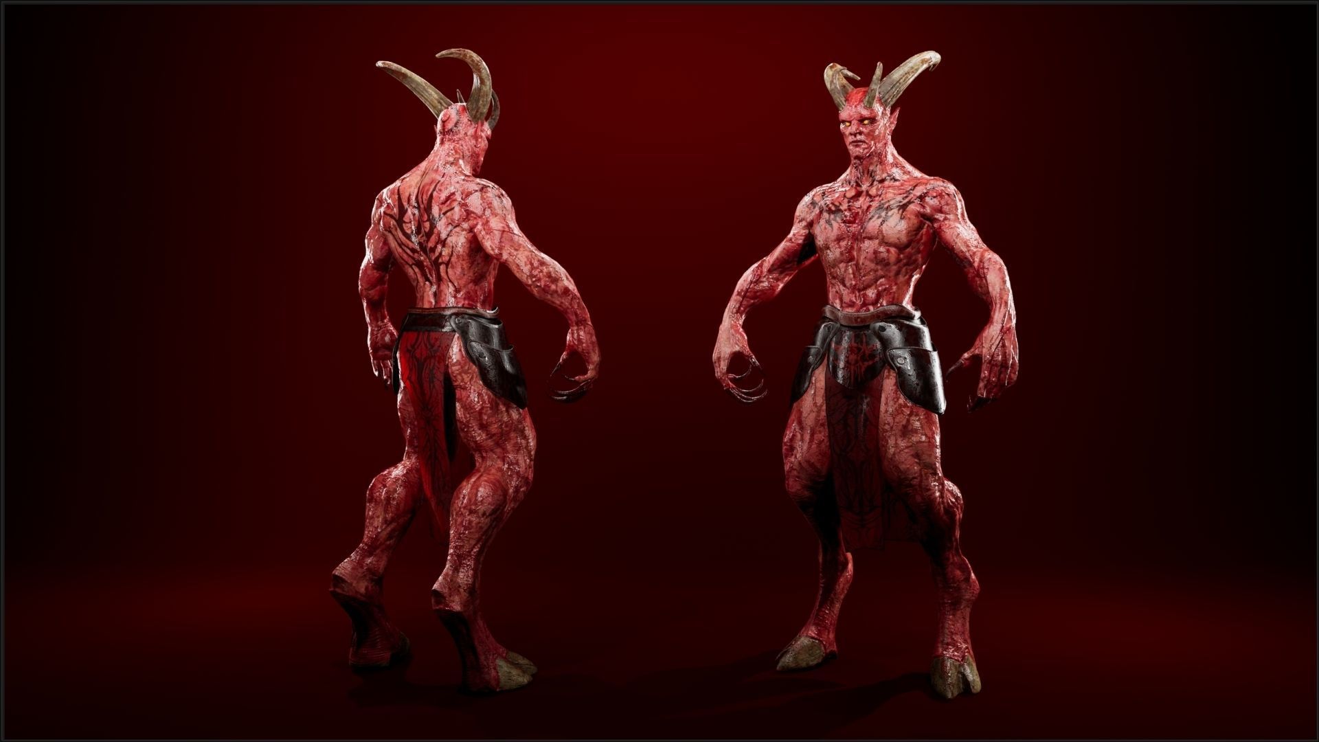 Demon Low-poly 3D model_7