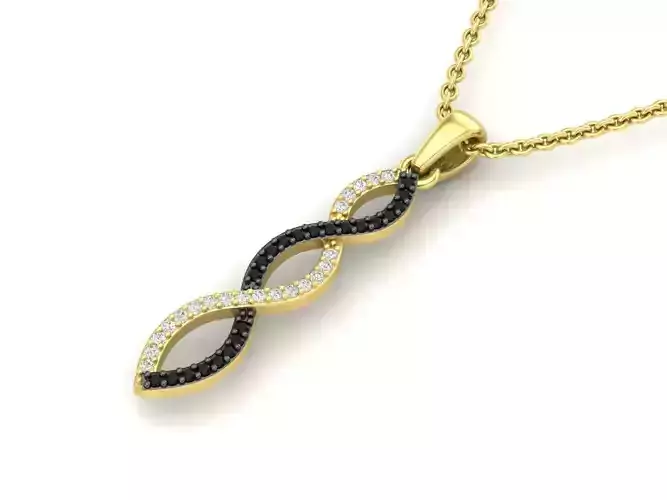 AV 485 Diamond Ladies Swirl Pendant