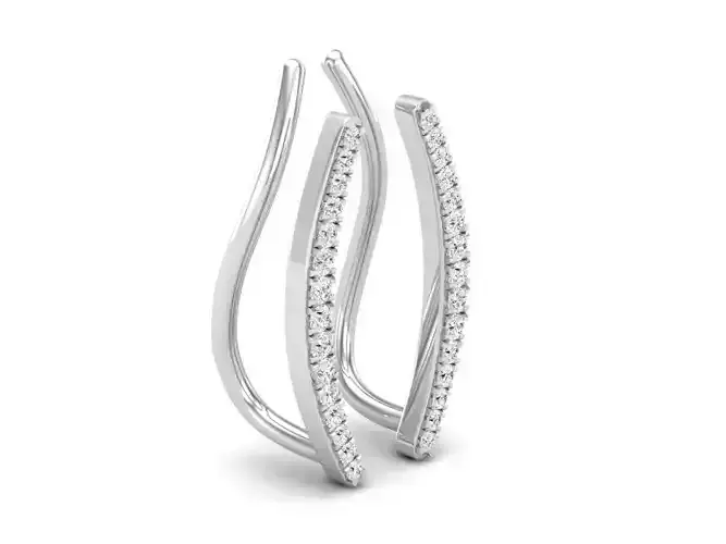 AV 487 Diamond Crawler Climber Earrings