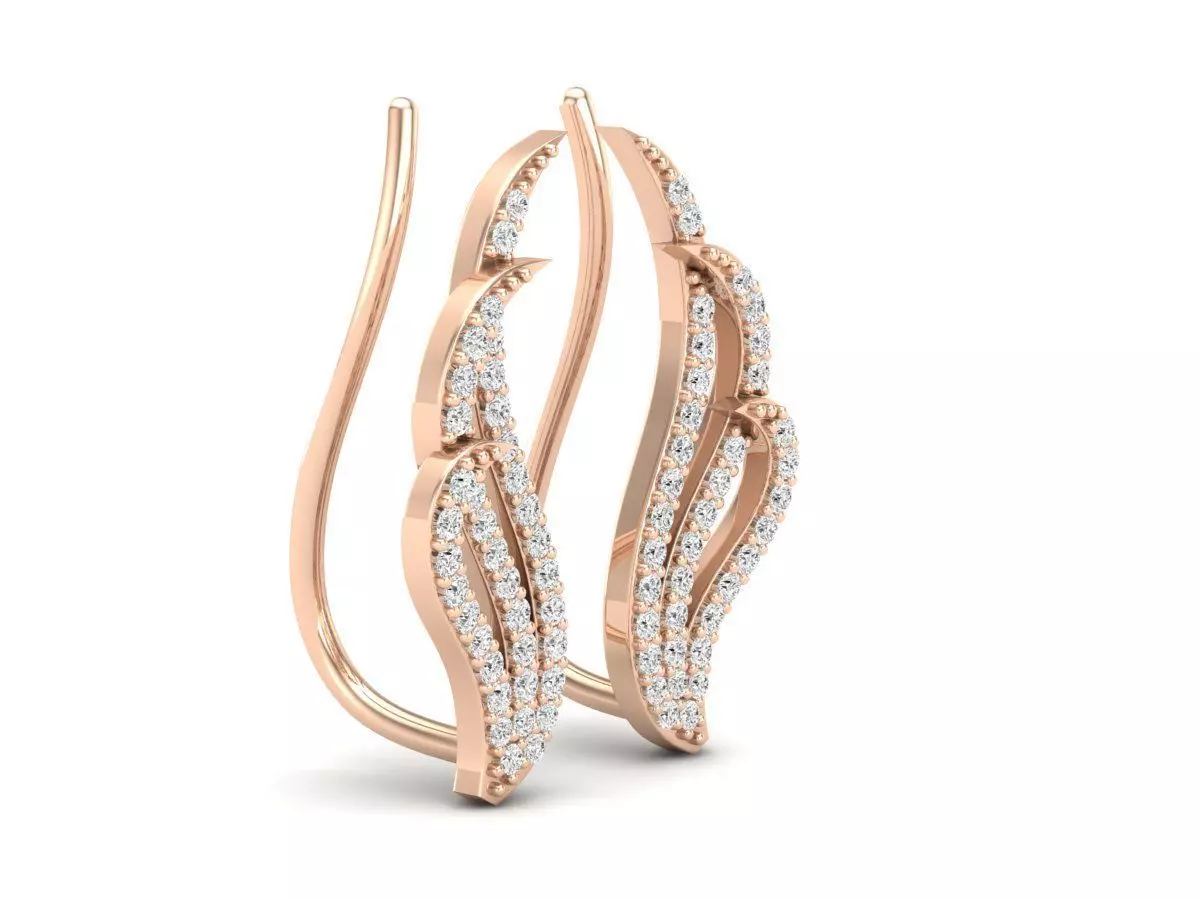 AV 488 Ladies Crawler Climber Earrings 3D print model