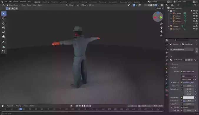 The Question superhero 2 versions Low-poly 3D model