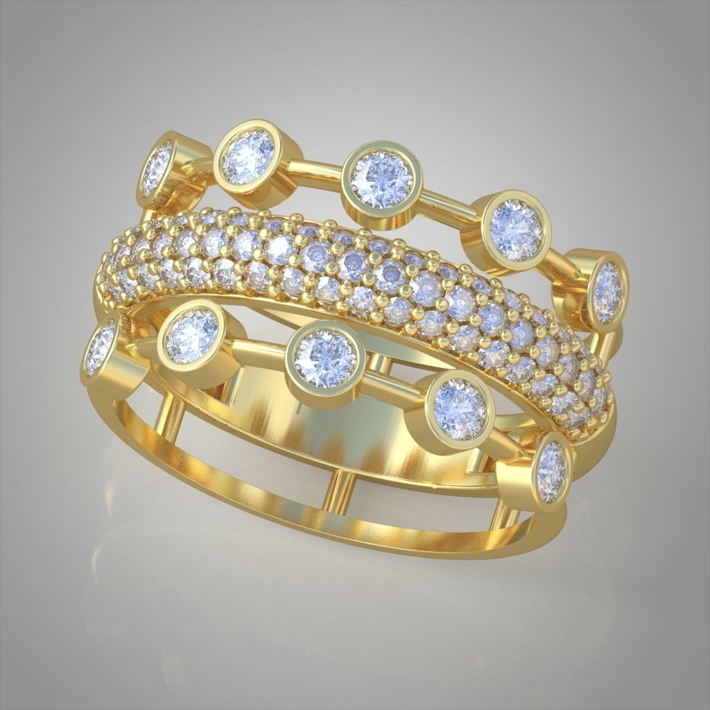 Diamond ring 0522 3D printable model8 3D print model_2