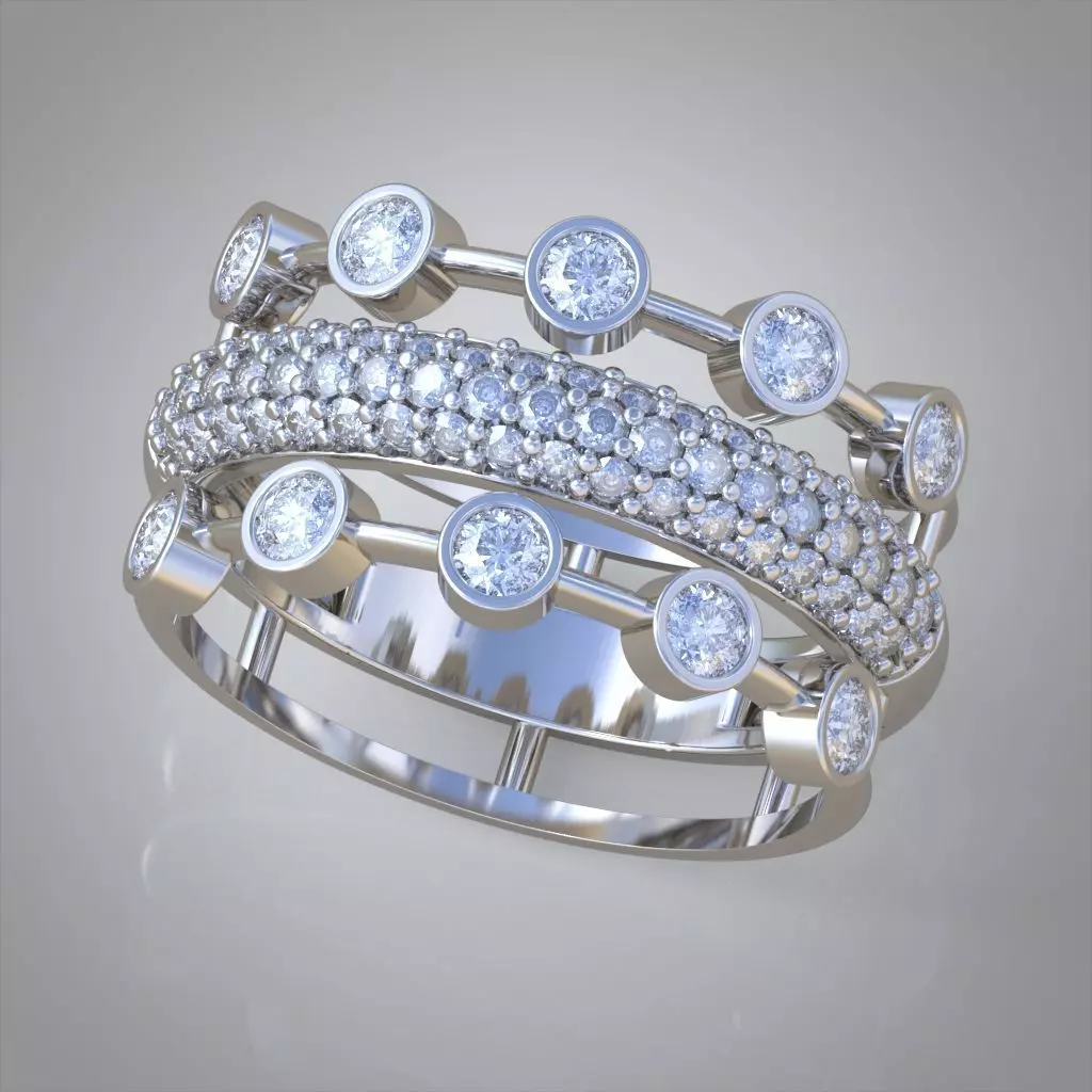 Diamond ring 0522 3D printable model8 3D print model_0