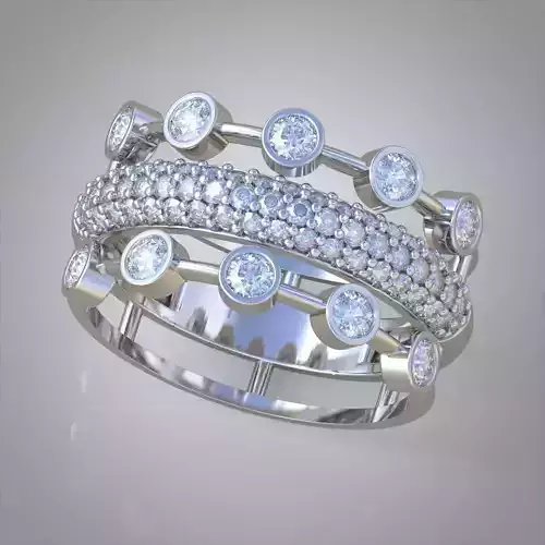 Diamond ring 0522 3D printable model8