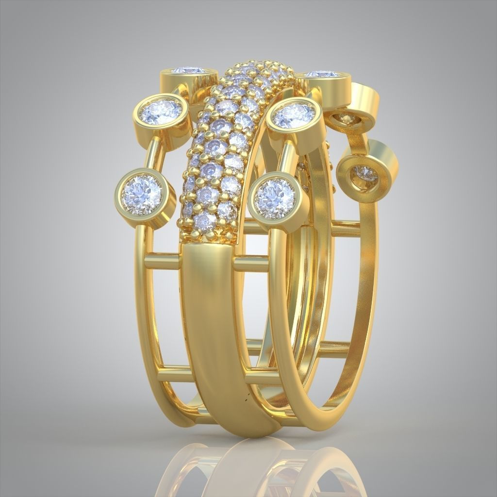 Diamond ring 0522 3D printable model8 3D print model_4