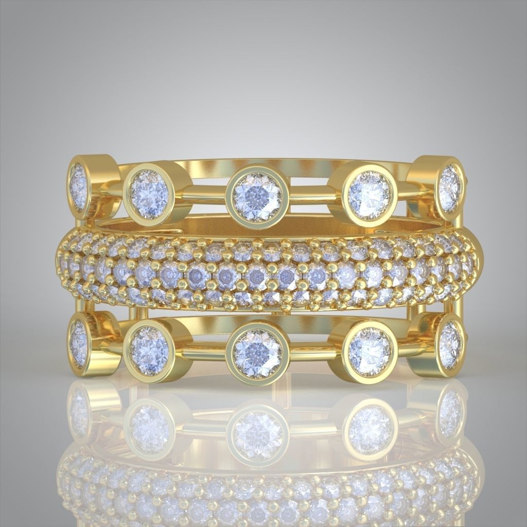 Diamond ring 0522 3D printable model8 3D print model_7