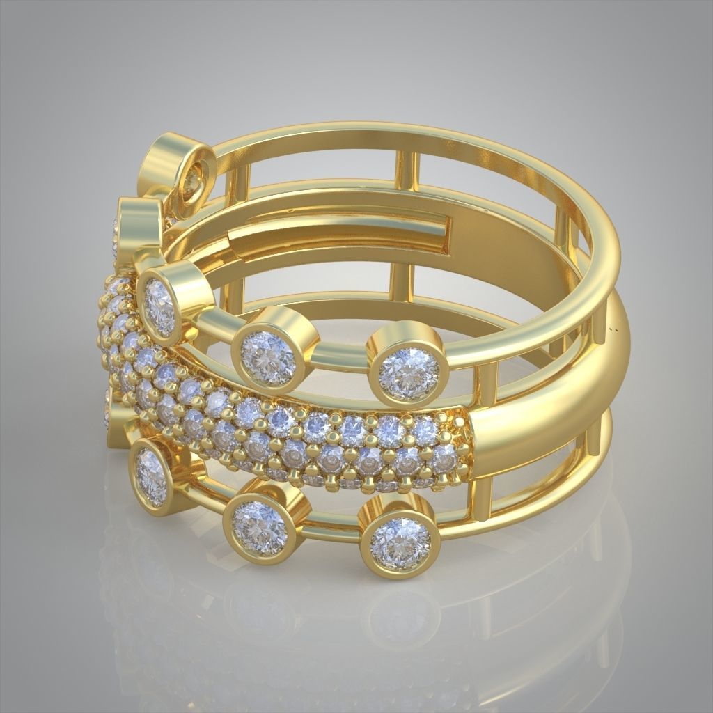Diamond ring 0522 3D printable model8 3D print model_8